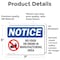 Signmission No Food Or Drink In Manufacturing Area Sign With Symbol, 7 in W x Rectangle, Vinyl Decal OS-2PACK-NS-D-57-L-14593 - alternate 2